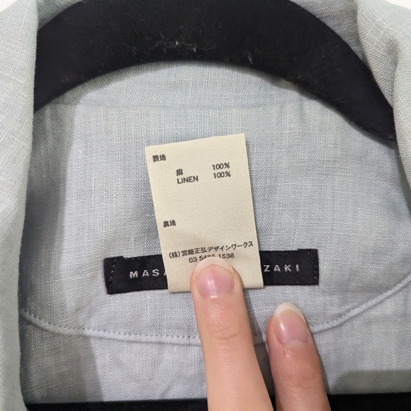 100% linen shirt with pockets - Picture 2 of 4